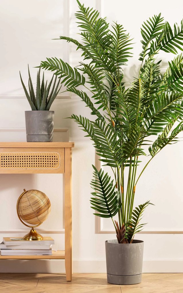 Kvetináč s podmiskou AZALEA 35 cm sivý betón