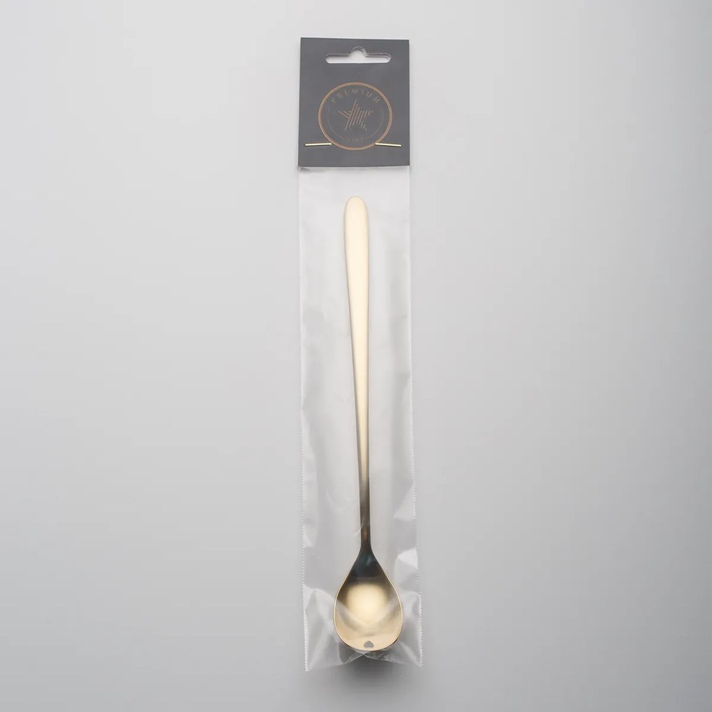 Latte lyžička so srdiečkom PVD champagne - Love Cutlery - 116625