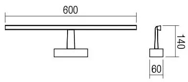Redo 01-1673 - LED osvetlenie zrkadla do kúpeľne NEPTUNE LED/12W/230V IP44