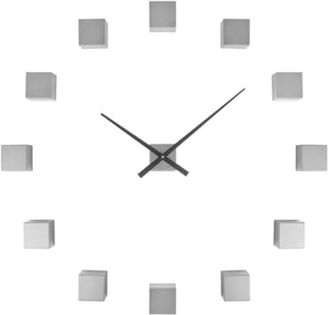 Karlsson Kreatívne nástenné hodiny - Karlsson DIY Cubic Silver