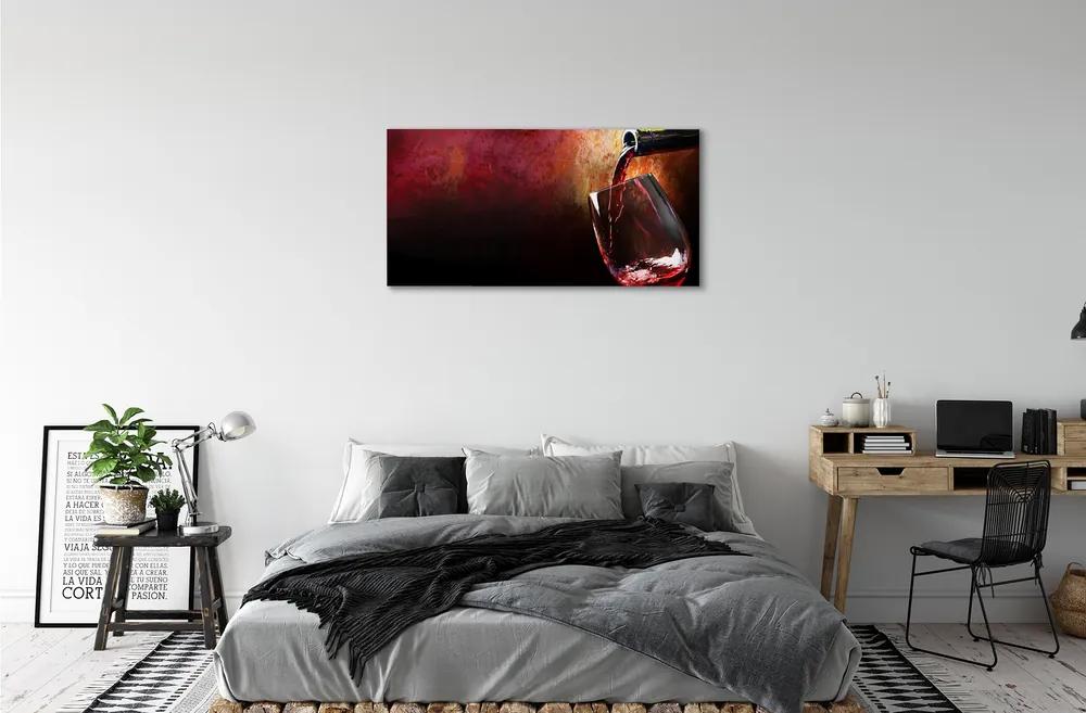 Obraz canvas červené víno 120x60 cm