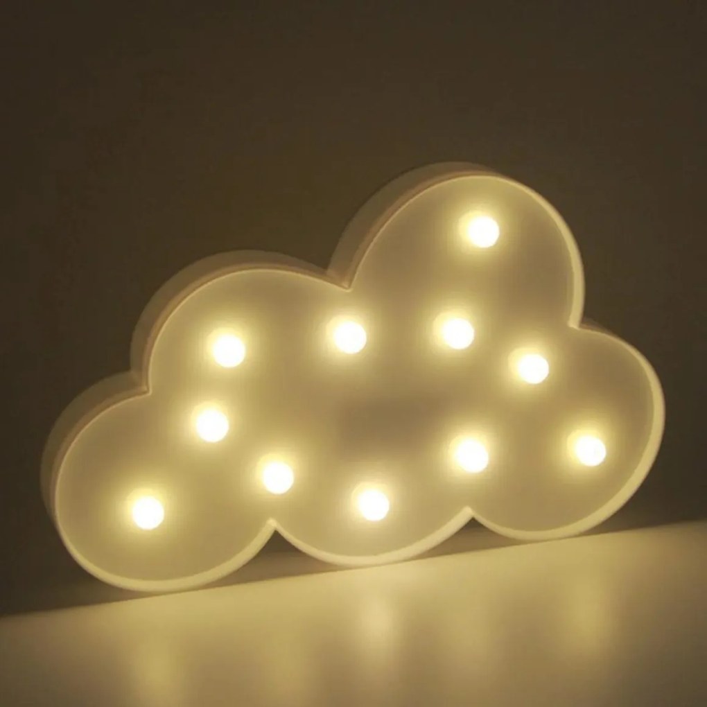 LED detská lampička OBLÁČIK, 29,5 cm