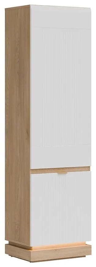 Vitrína L/P Milton Ml07 Dub Crem Torro Biela