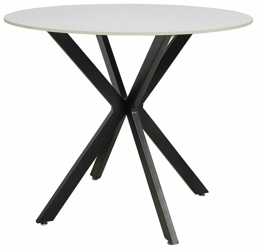 Okrúhly jedálenský stôl 90 cm KAMILO - biely / čierny