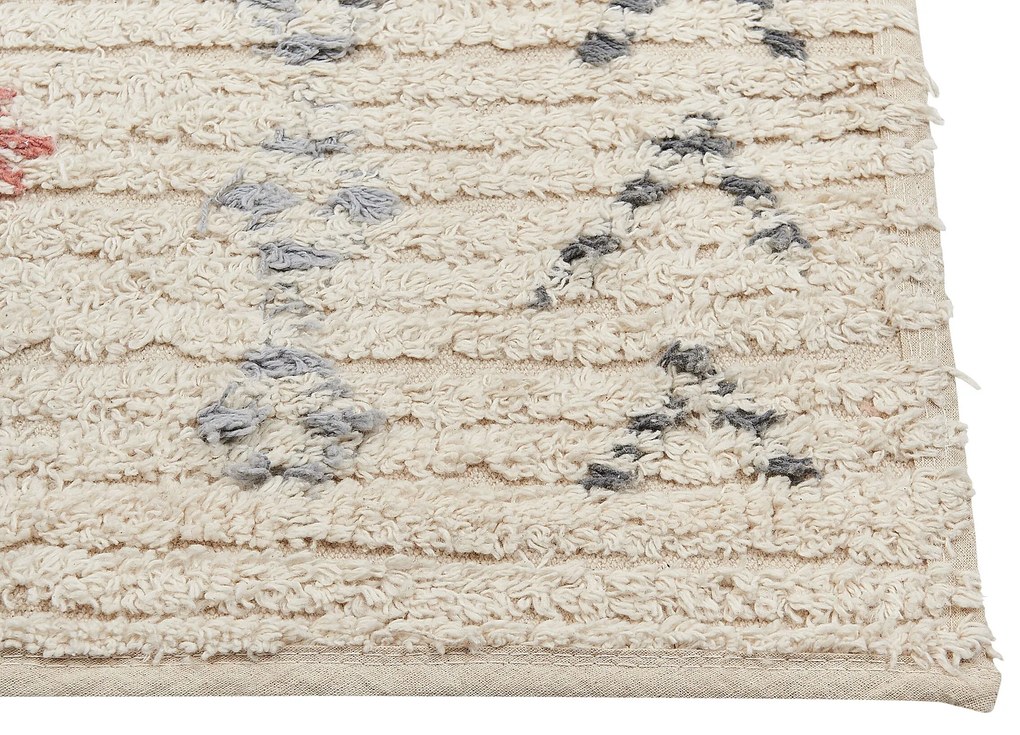 Bavlnený koberec 80 x 150 cm béžový DISPUR Beliani