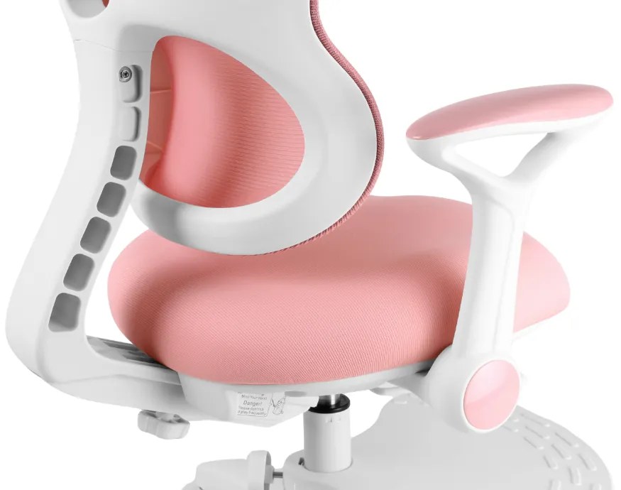 Detská rastúca stolička Neoseat JUNI 006 — látka, prateľný poťah, ružová