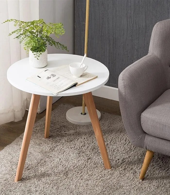 Konferenčný stolík v škandinávskom štýle 40 cm - biely