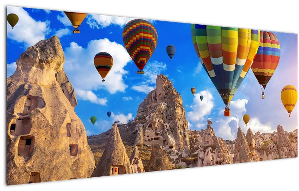 Obraz - Teplovzdušné balóny, Cappadocia, Turkey. (120x50 cm)