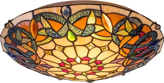 BRILAGI - Tiffany vitrážové stropné svietidlo LUISA 2xE27/60W/230V priemer 40 cm
