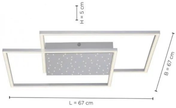 Paul Neuhaus 6024-55 - LED Stmievateľný prisadený luster YUKI LED/49W/230V + DO