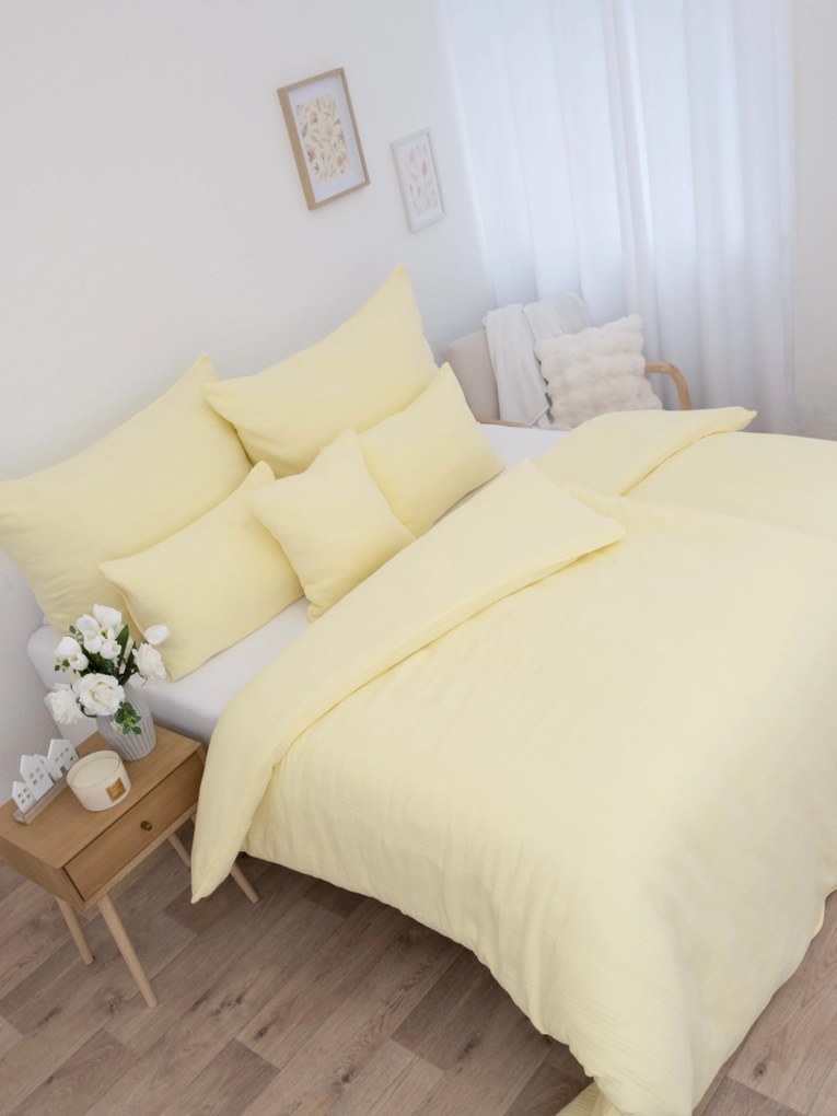 Mušelínové obliečky – Alexia pastelovo žltá