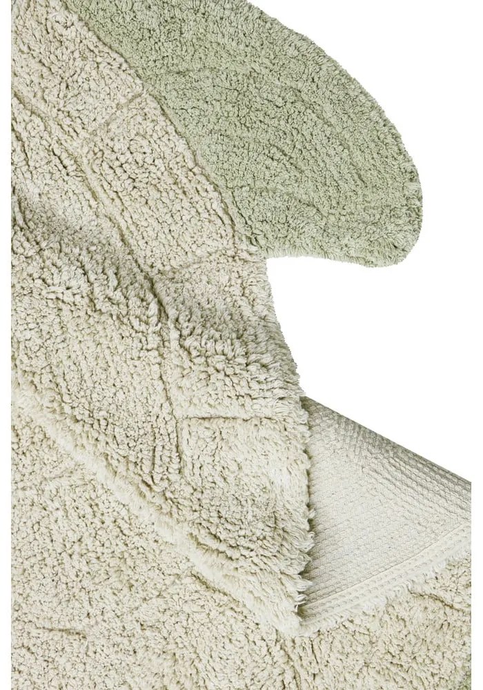 Béžový prateľný ručne tkaný bavlnený detský koberec 110x130 cm Sea Turtle – Lorena Canals