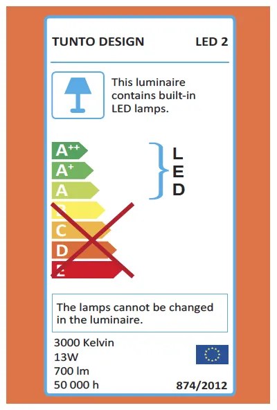 Tunto LED2/L2W Stojacia lampa, orech