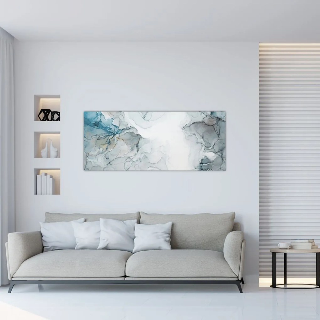 Obraz - Modrý mramor (120x50 cm)