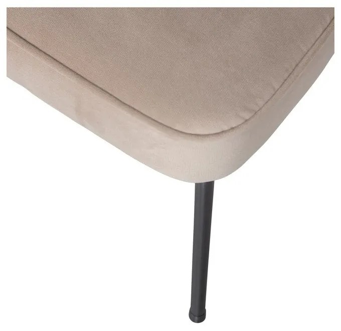 Béžové zamatové jedálenské stoličky v súprave 2 ks Vogue – WOOOD