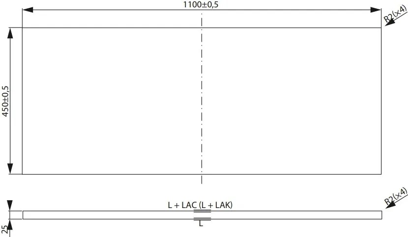 Cersanit City, pultová doska 110x45x2,5 cm, dub, S584-031
