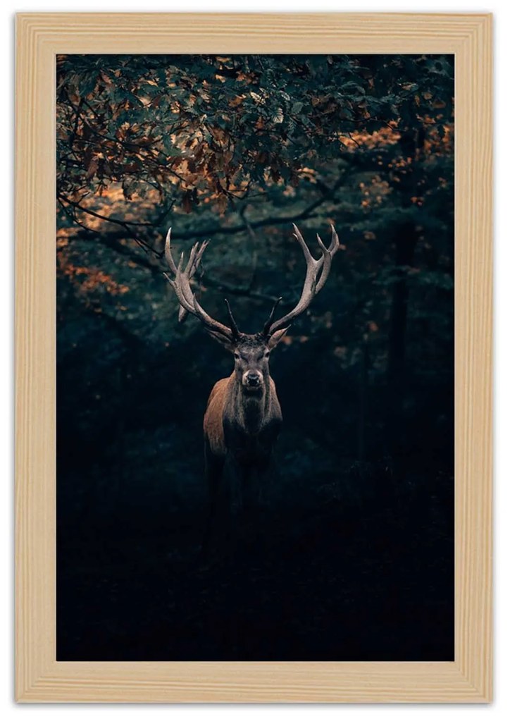 Gario Plagát Jeleň v kríkoch Farba rámu: Bez rámu, Rozmery: 40 x 60 cm