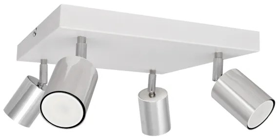 LED Bodové svietidlo TUNE 4xGU10/4,8W/230V matný chróm/biela