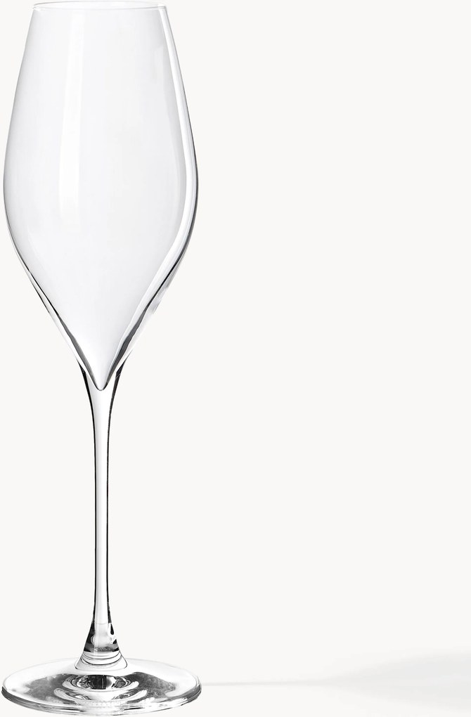 Poháre na šampanské z krištáľového skla Silvio, 4 ks