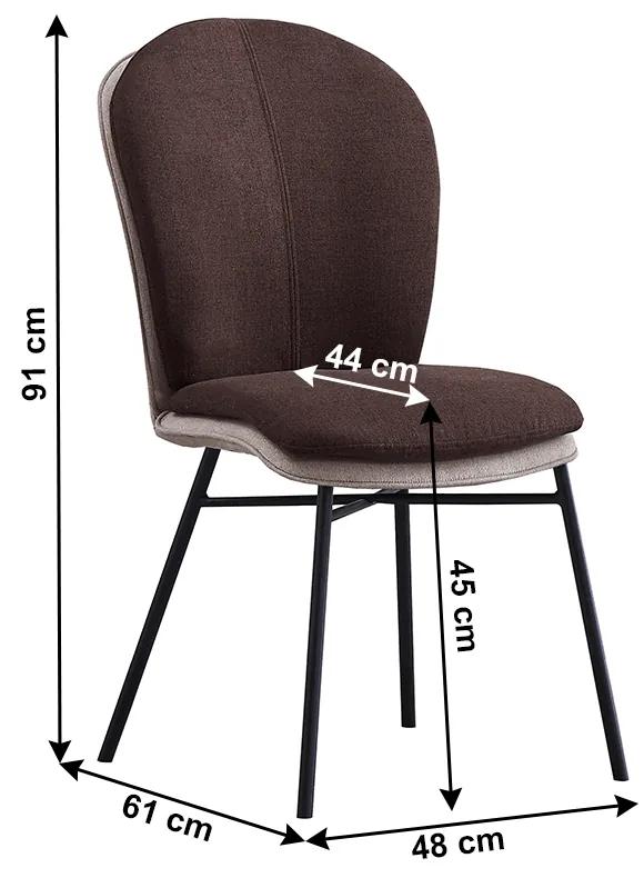 Jedálenská stolička Siderit (terakota + tmavosivá). Vlastná spoľahlivá doprava až k Vám domov. 1034343