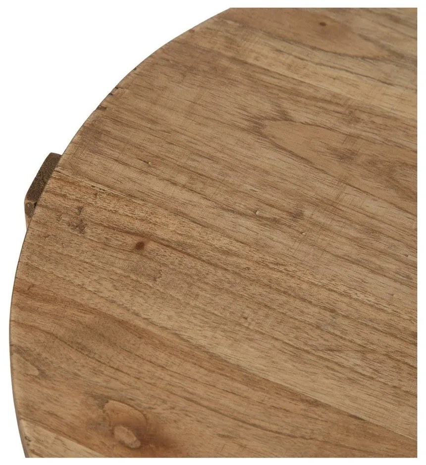 Okrúhly odkladací stolík z masívu mindi ø 40 cm Dala – Ixia