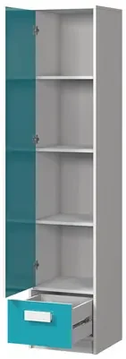 Nábytok do študentskej izby Jorge V, Farby: biely / biely lesk + sivý