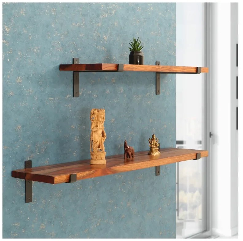 Polica na stenu s konzolou Lara 125 cm PALISANDER