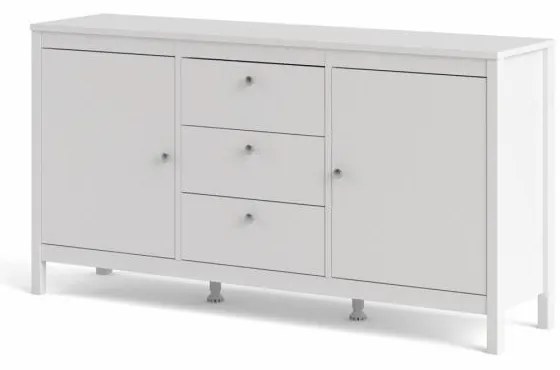 Tvilum Biely príborník SALOMO s 3 zásuvkami