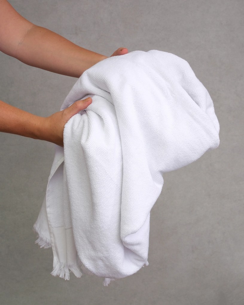 Froté osuška 100 × 150 cm - Loreta biela