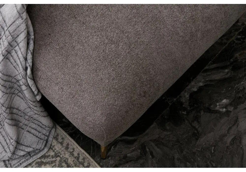 Sivá rohová pohovka (ľavý roh/s leňoškou) Simena – Balcab Home