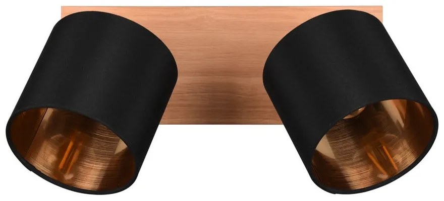 Bodové svietidlo v čierno-prírodnej farbe ø 12 cm Tommy – Reality