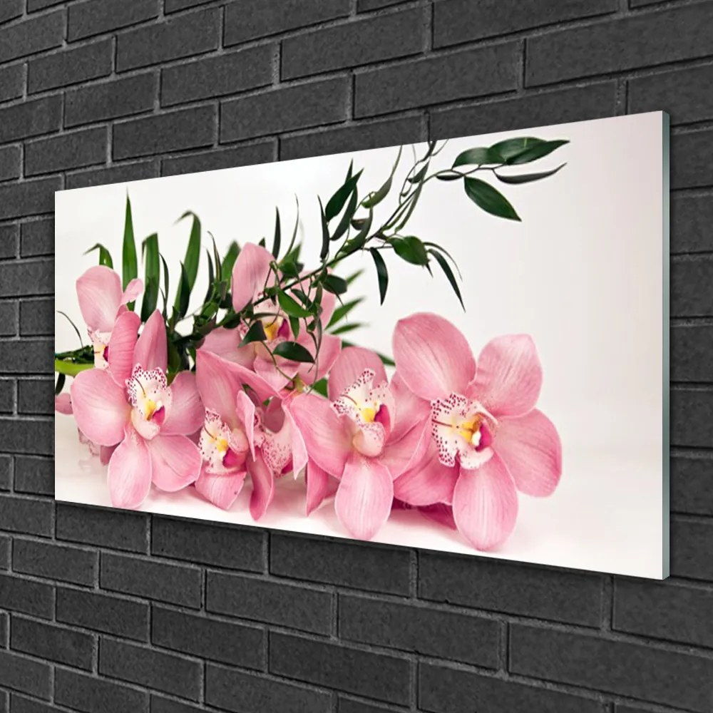 Skleneny obraz Orchidea kvety kúpele 140x70 cm