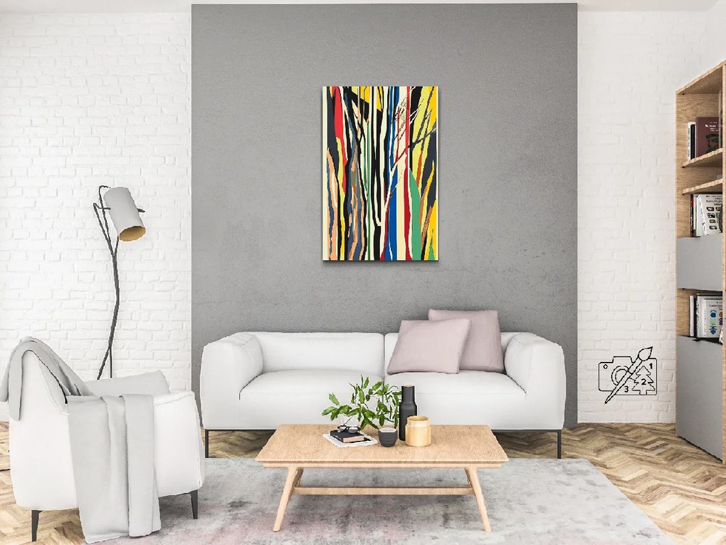 Gario Maľovanie podľa čísel Abstraktné stromy vo farbách Rozmery: 40 x 60 cm, Rámovanie: Iba zrolované plátno
