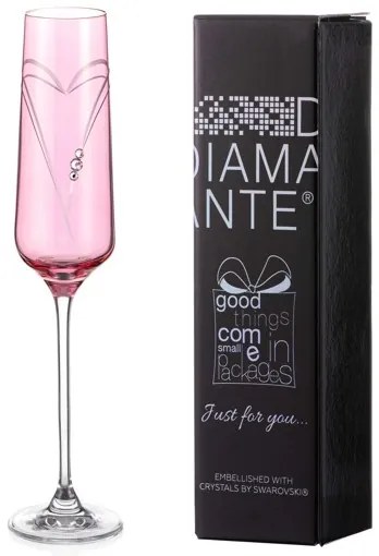 Diamante JFY Pink Hearts flute 190 ml