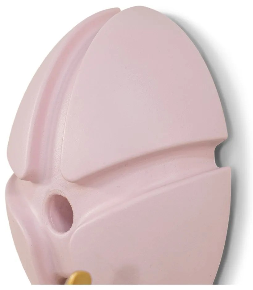 Svetloružový/v zlatej farbe nástenný plastový háčik Tick – Spinder Design