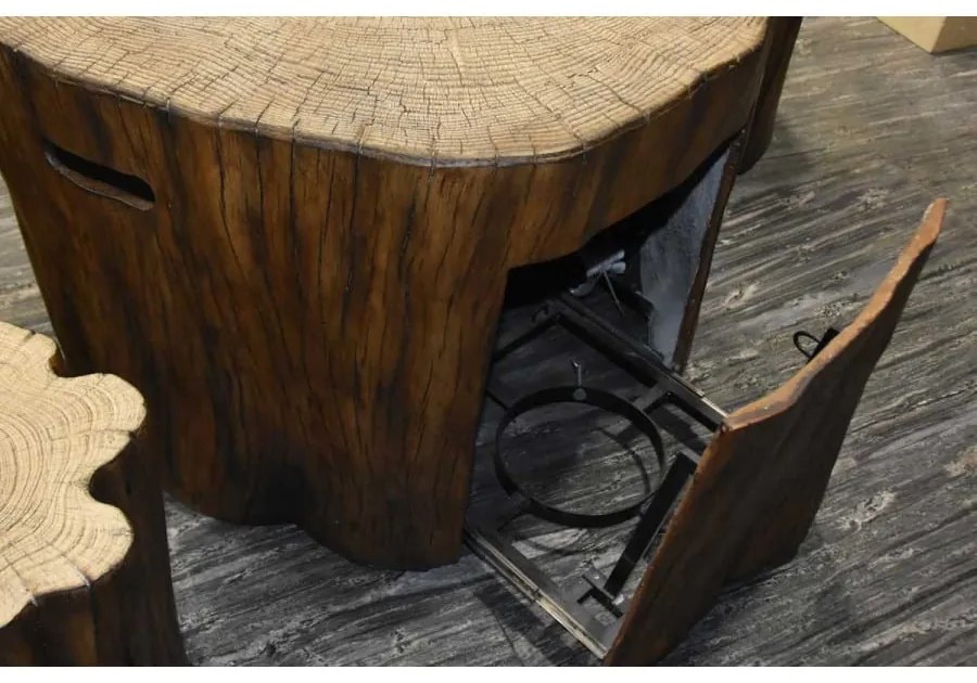 Stôl s plynovým ohniskom REDWOOD