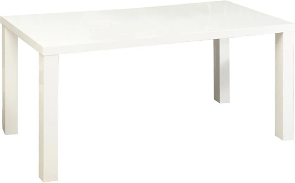 Jedálenský stôl, biela vysoký lesk HG, ASPER NEW TYP 2