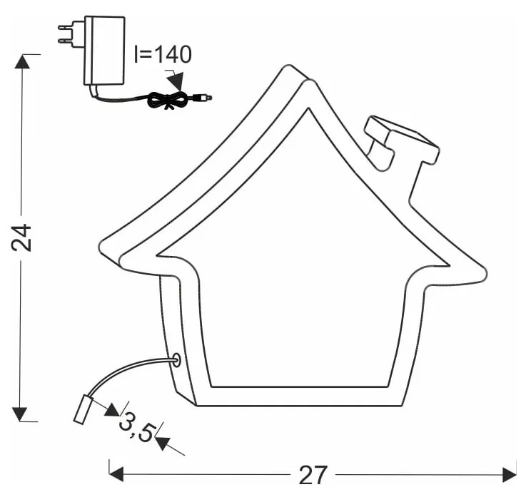Modrá detská lampička House - Candellux Lighting