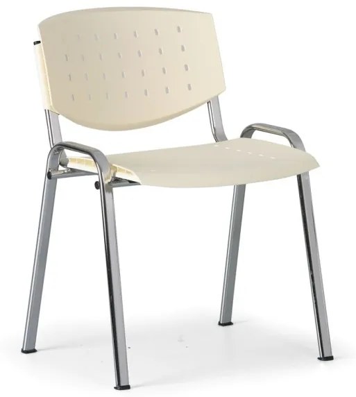 Antares Rokovacia stolička TONY, krémová - konštrukcia chrómovaná