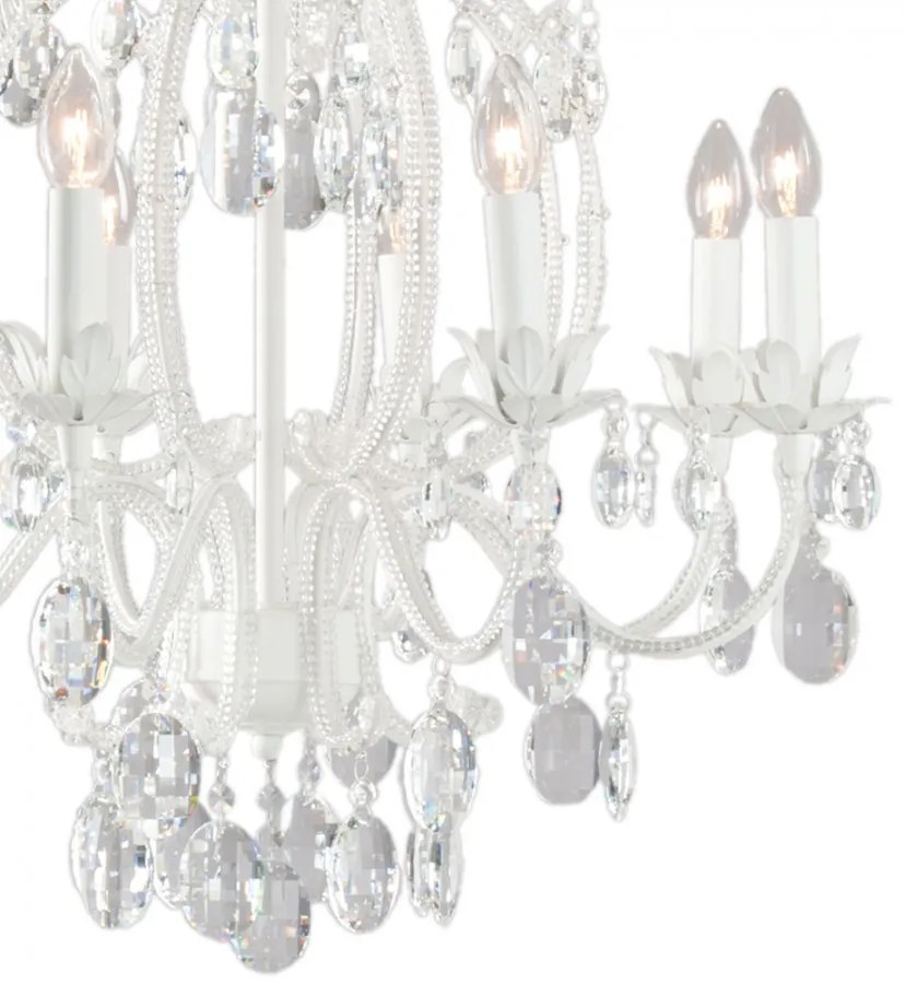 Biely krištáľ luster do obývačky 70*70