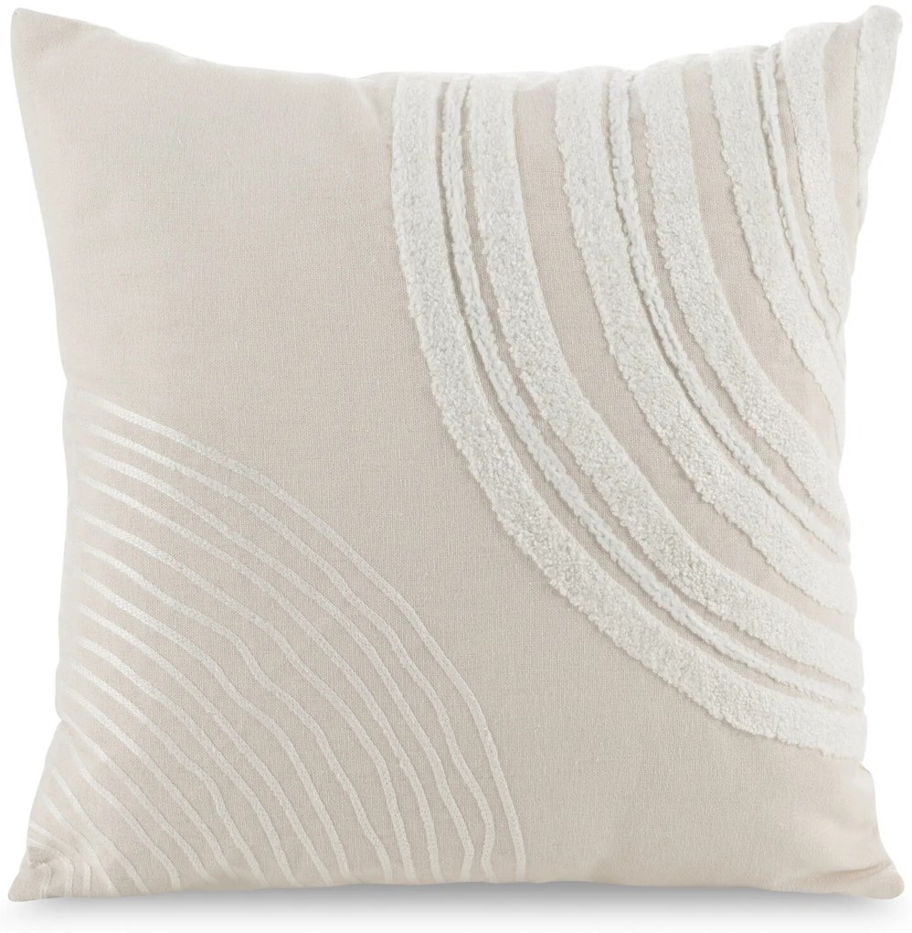 DEKORAČNÁ OBLIEČKA NA VANKÚŠ ALLY 45X45 CM KRÉMOVÁ