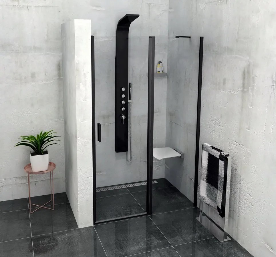 POLYSAN - ZOOM LINE BLACK sprchové dveře 1100mm, čiré sklo (ZL1311B)