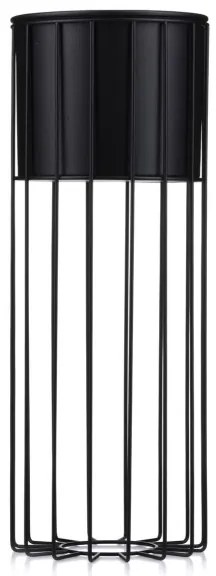 Kovový kvetináč LOFT 55x20 cm čierna