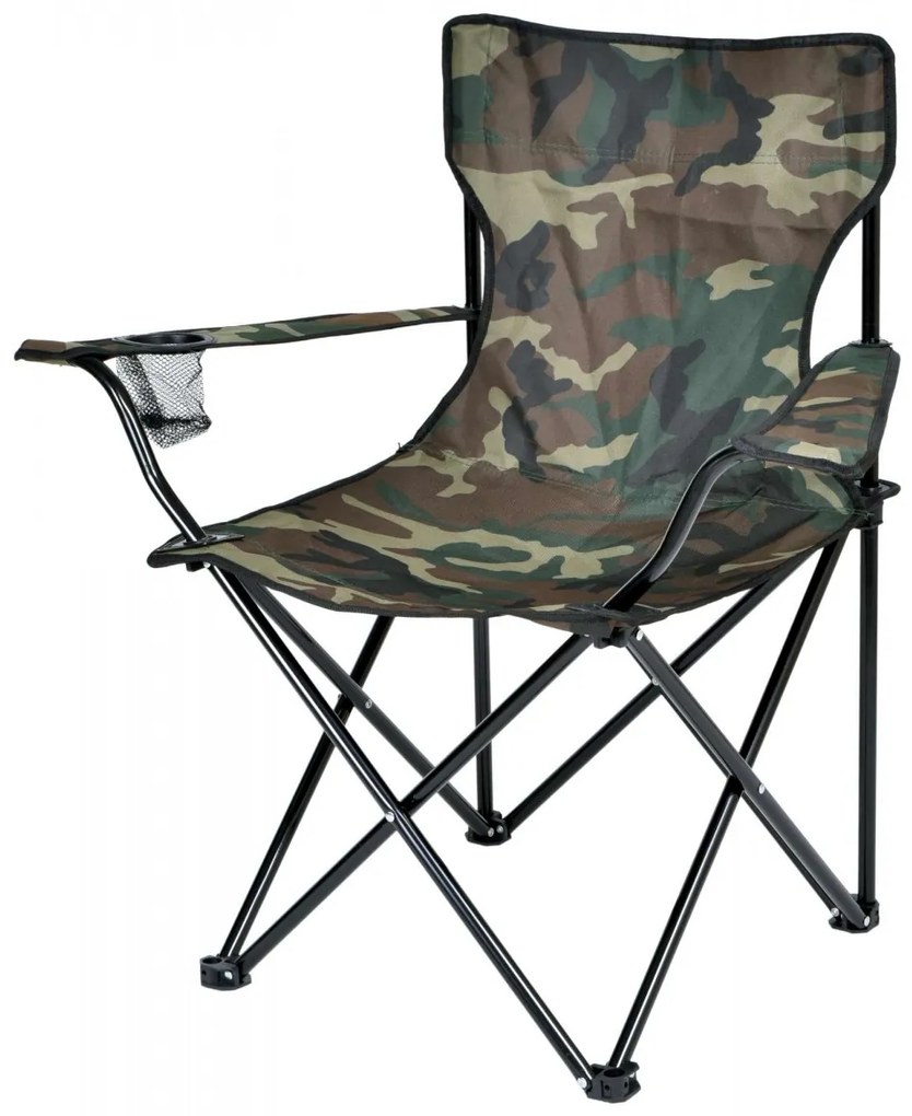 Skladacia rybárska stolička camo