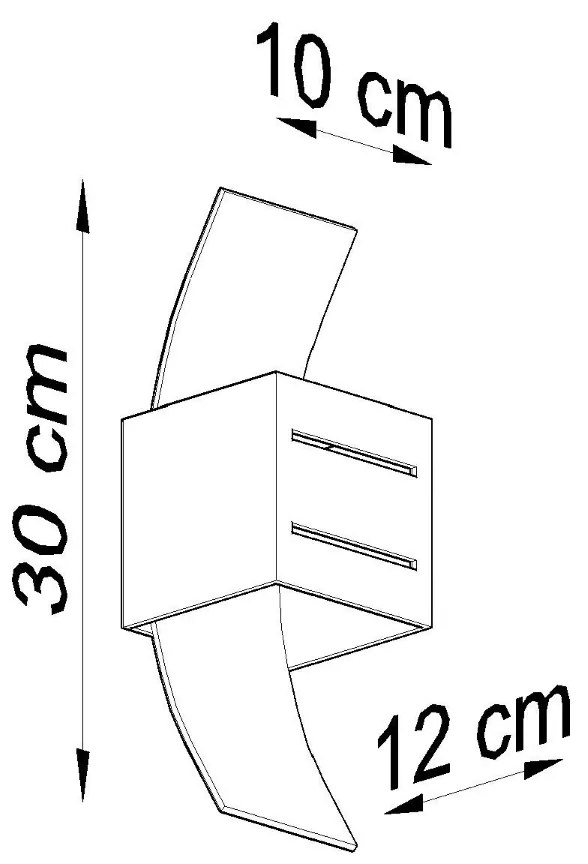 Nástenné svietidlo Loreto, 1x sklenené/biele kovové tienidlo