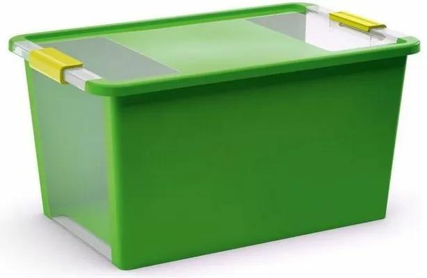 Bi box L 40 litrov kombinácia priehľadná/zelená farba