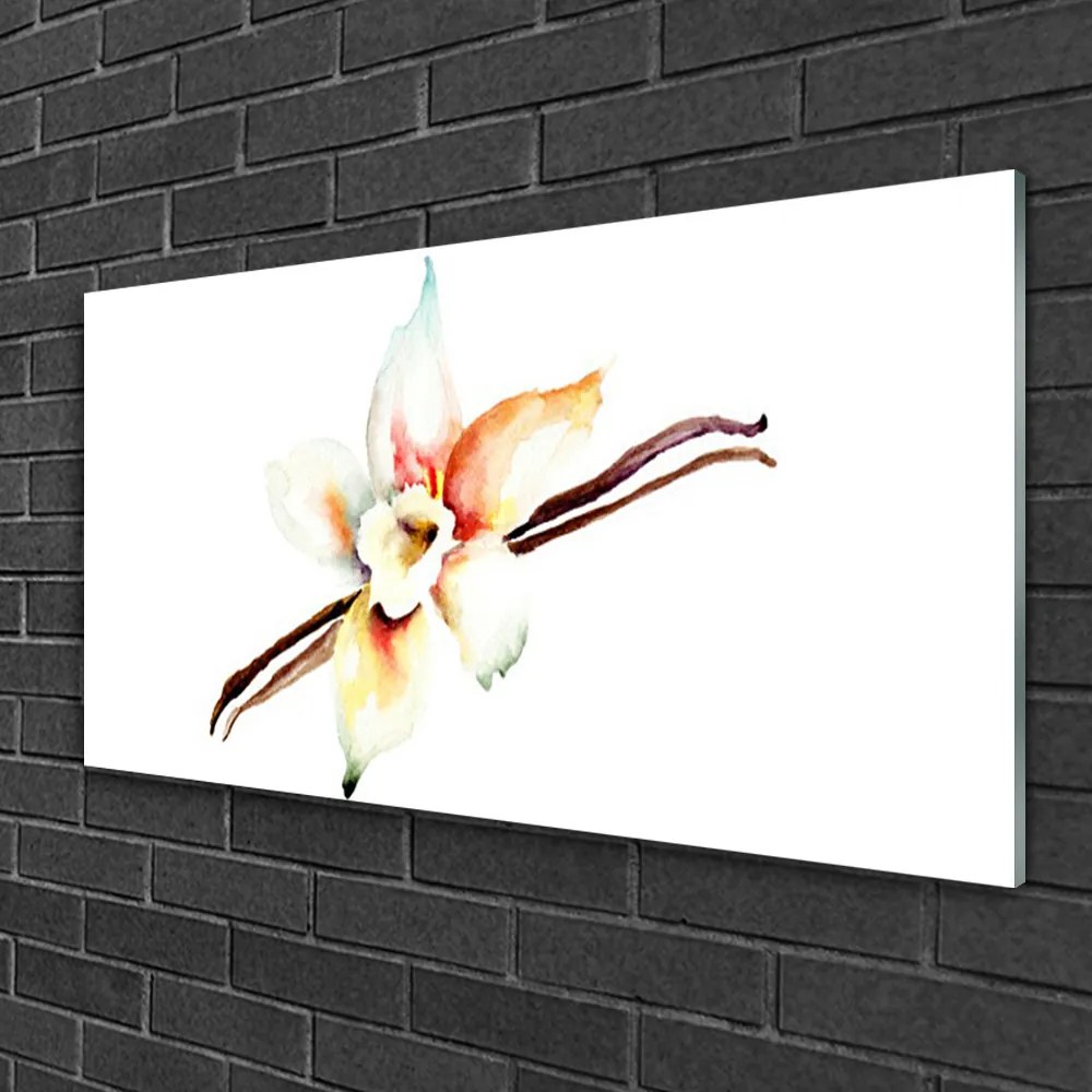 Obraz na skle Kvet umenie 120x60 cm