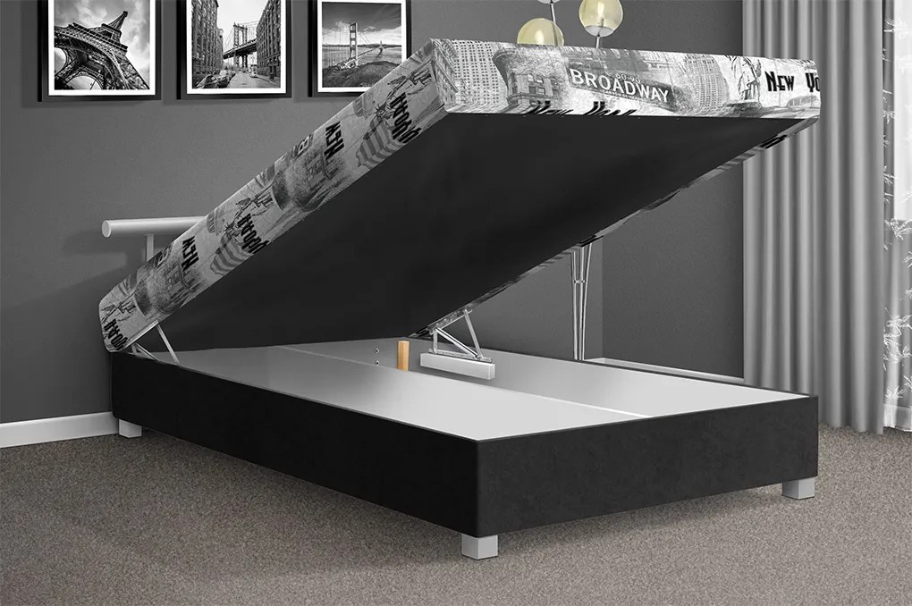 Posteľ Mars 140x200 cm čalúnenie: Krémová / Mega 044 krémová