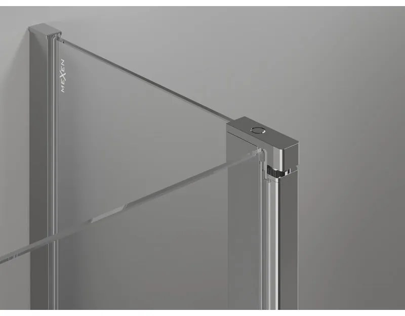 Mexen Mist L, 2-krídlová vaňová zástena 120 x 150 cm, číre sklo, chrómový profil, 8A9L-120-011-01-00