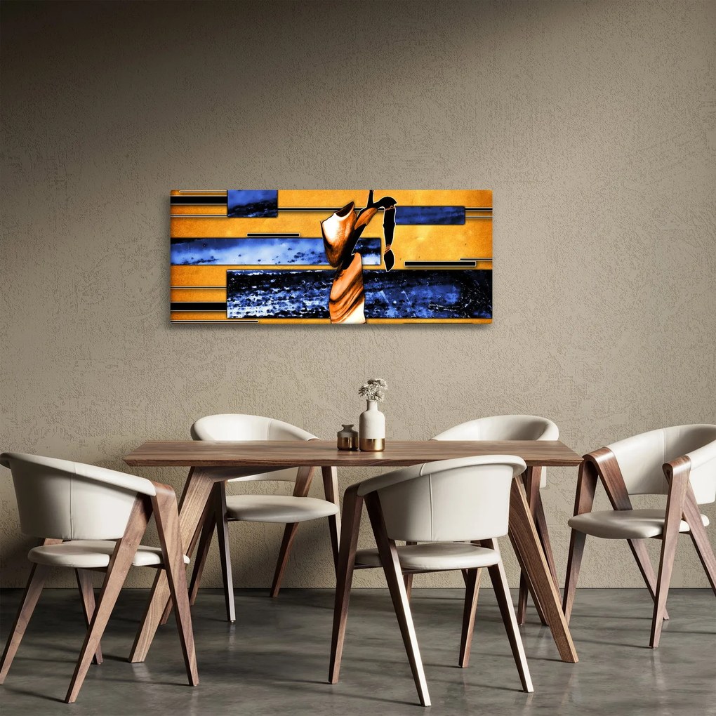 Obraz abstraktné maľby (120x50 cm)